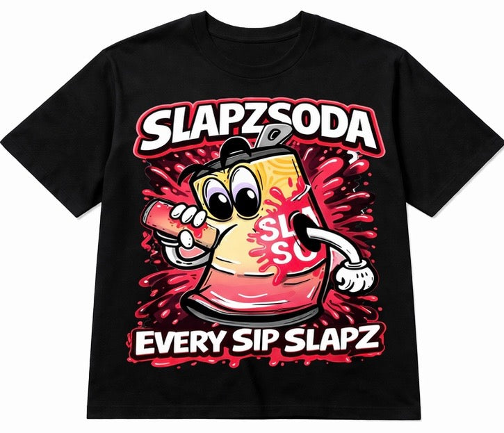 SLAPZ SODA LIMITED PRE-ORDER TEE In Black