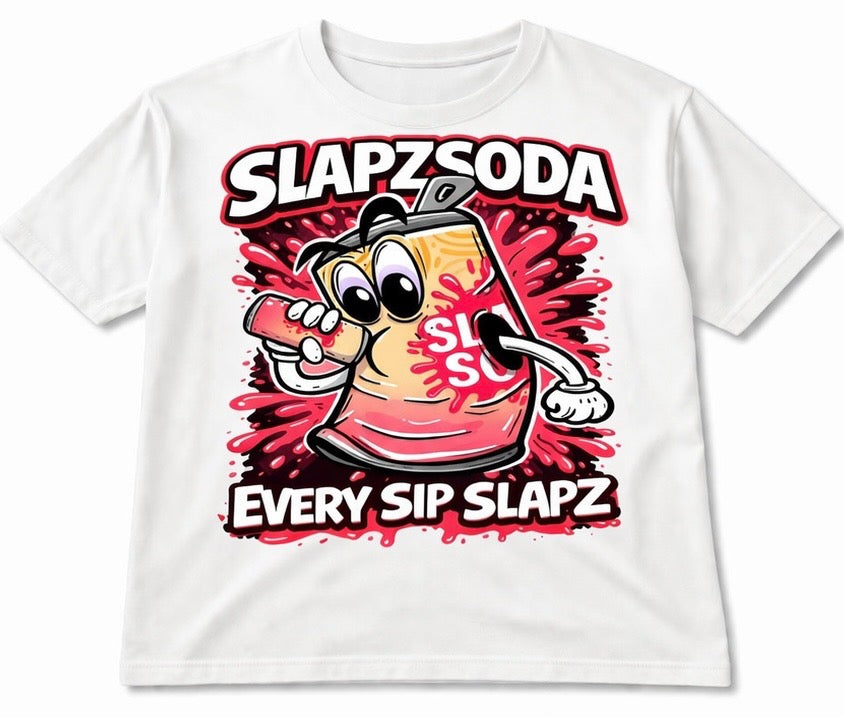 SLAPZ SODA LIMITED PRE-ORDER TEE In White